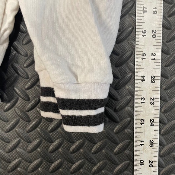 PINK Victoria Secret White Black Full Zip Up Sweater Casual Wear Women's Size M - Picture 6 of 7